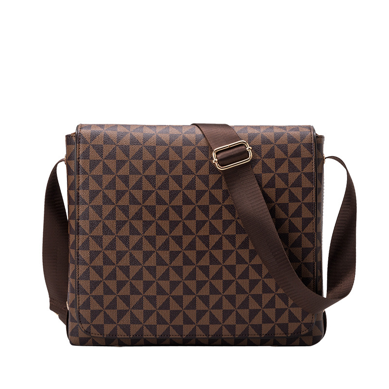 

Wholesale factory men leathers bags clamshell classic printed postman bag horizontal large business briefcase street trend contrast leather backpack, White2-small-149