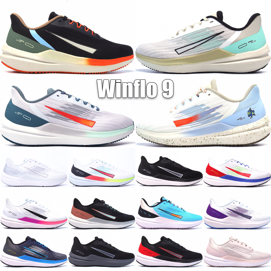 

Winflo 9 Men Women Trail Running Shoes Pegasus V9 Designer Light Bone Mint Foam Pure Platinum Obsidian Dark Marina Blue Outdoor Sneakers Size 36-45, #11 blue
