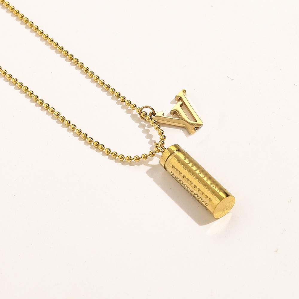 

Fashion Womens Luxury Design Necklace Choker Chain 18K Gold Plated Stainless Steel Necklaces Pendant Statement Wedding Jewelry Accessories ZG1292