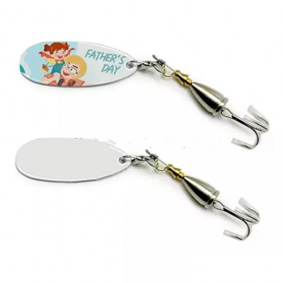 

Favor DHL Aluminum Sublimation Fishing Lures Fathers Day Gifts Blanks Double Sided Printing Diy Lure With G P0812