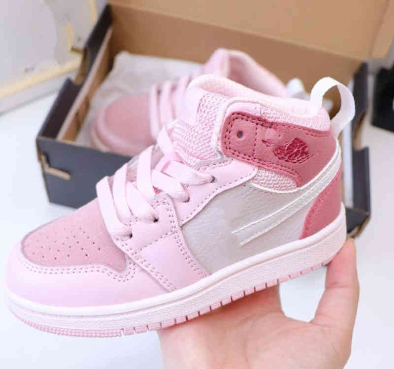 

Top Quality Jumpman 1 1s Infant Kids Sneakers Pink Basketball Shoes Dark Mocha Trainers Edge Glow Volt Gold High Light Smoke Grey Candy Small Big Boys Girls, C3