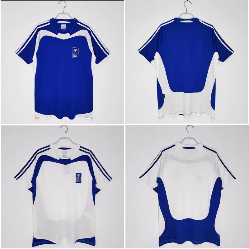 

Top 2004 GREECE Retro Jerseys Charisteas Tsiartas Soccer Jersey Nikolaidis Zagorakis classical Football Shirt Karagounis maillot de foot, Greece2004home
