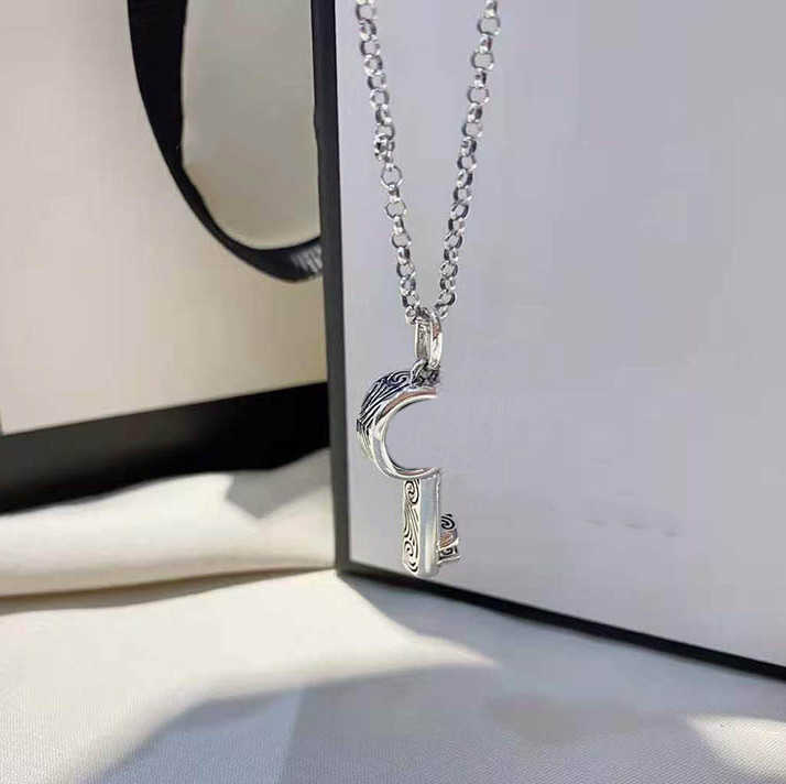 Party Hip Hop Jewelry Gemstone Pendants 925 Sterling Silver Necklace Swarovski Crystals Butterfly Gold Key-image-750334046