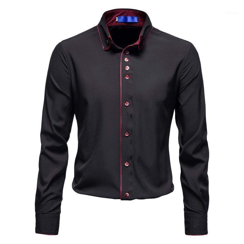 

Men' Casual Shirts Men Fall/winter Polyester Cotton Loose Printed Lapel Long Sleeve Shirt Office Work Daily Comfy Ropa De Hombre 2022, Blue