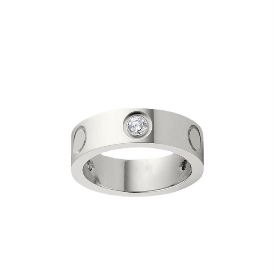 

Love Screw Ring Men/Women Band Rings 3 Diamond Designer Luxury Jewelry Titanium Steel Alloy Gold-Plated Craft Never Fade Not Aller227j