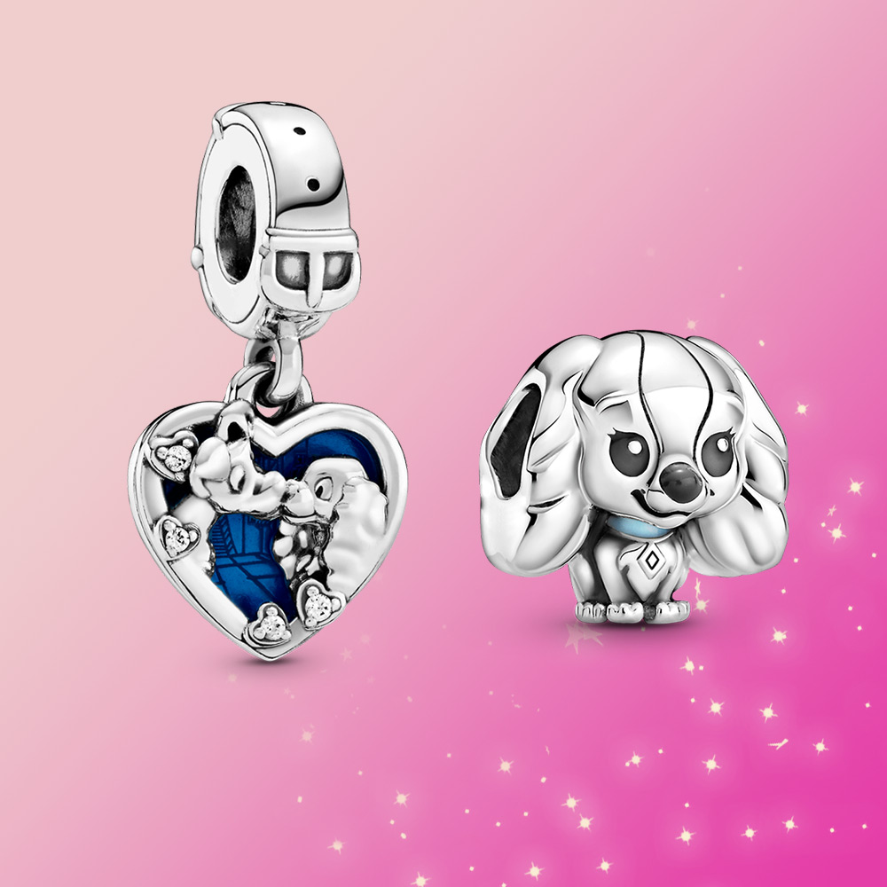 

sterling silver charm jewelry Tramp Lady Dog Dangle charm pendant Fit Pandora Bracelet