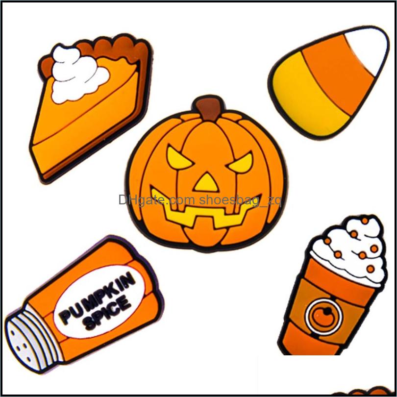 

Shoe Parts Accessories Shoes Wholwsale Halloween Pumpkin Spice Croc Charms For Buckcle Decoration Party Gift Drop Delivery 2021 Taruw