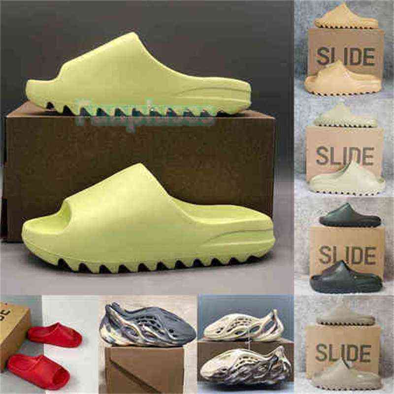 

2022 Slides Kany Yessy Foam Runner Slippers Ochre Mxt Moon Gray Cream Clay Mens Sandals Resin Enflame Orange Pure Soot Sand Brown Womens Outdoor wm, Slippers-earth brown