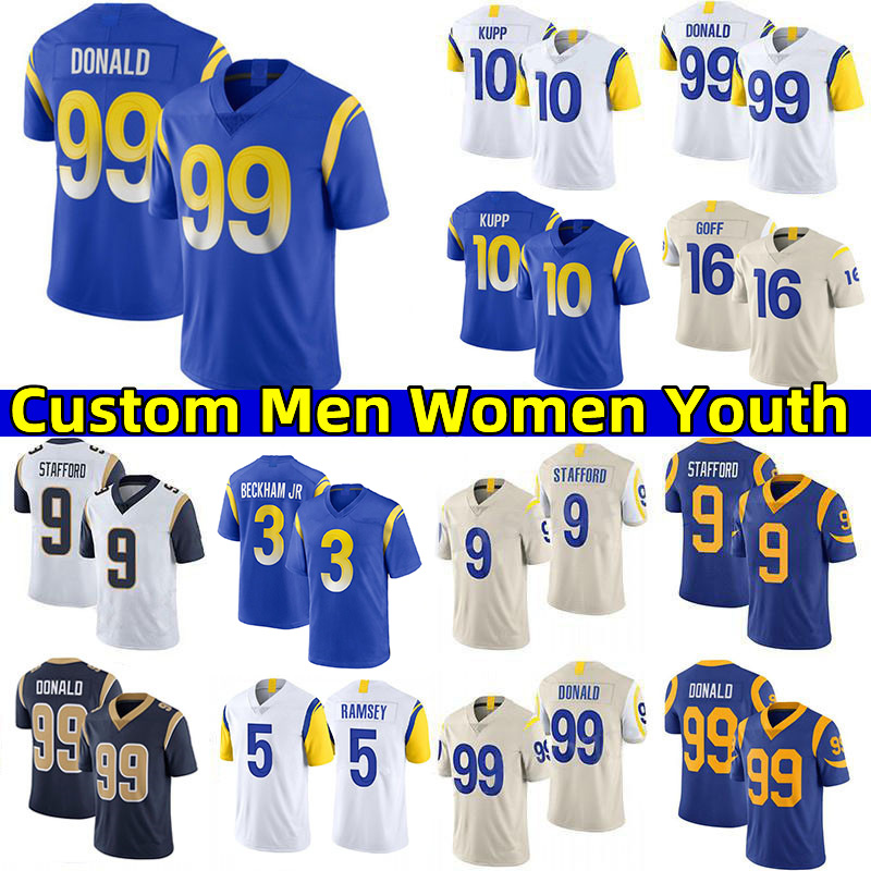 

Matthew Stafford Cooper Kupp stitched Football Jerseys Cam Akers Odell Beckham Jr. Aaron Donald Jalen Ramsey Bobby Wagner Van Jefferson John Wolford Whitworth, Youth colour 4