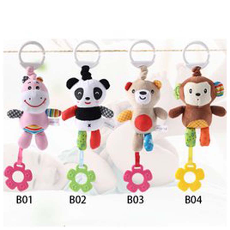 

Old Cobbler Baby room decoration Bed bell hanging toys Cute cartoon Panda With teether Animal Wind chimes Crib Rattle Nursery Store Kids & Maternity
