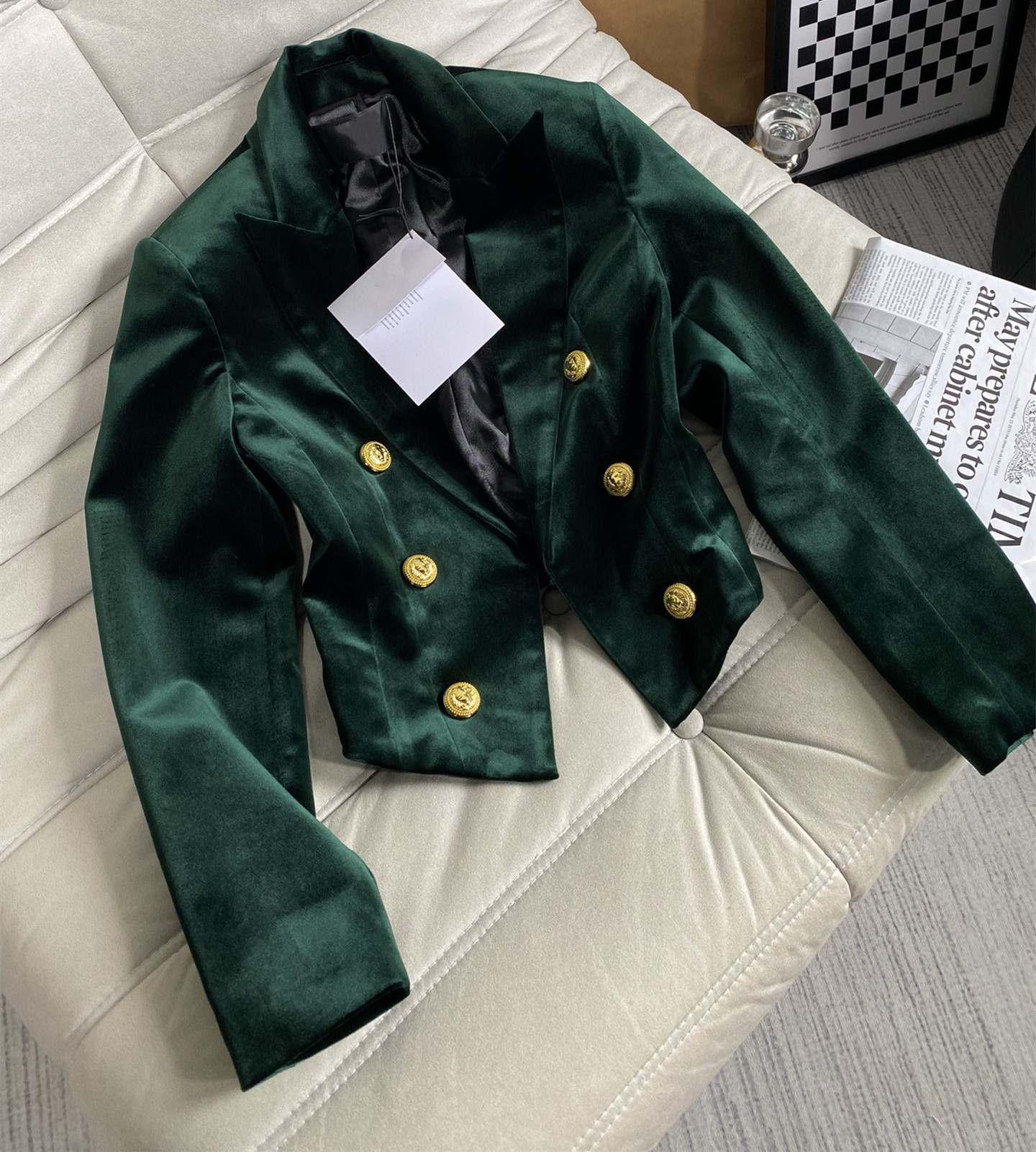 

Balm2022 Women' New Autumn Winter Suit Jacket Ladies Luxury High Quality coat Designer Fashion Leisure Spring Cardigan Ladies Down Jacket Birthday Christmas Gift, Green