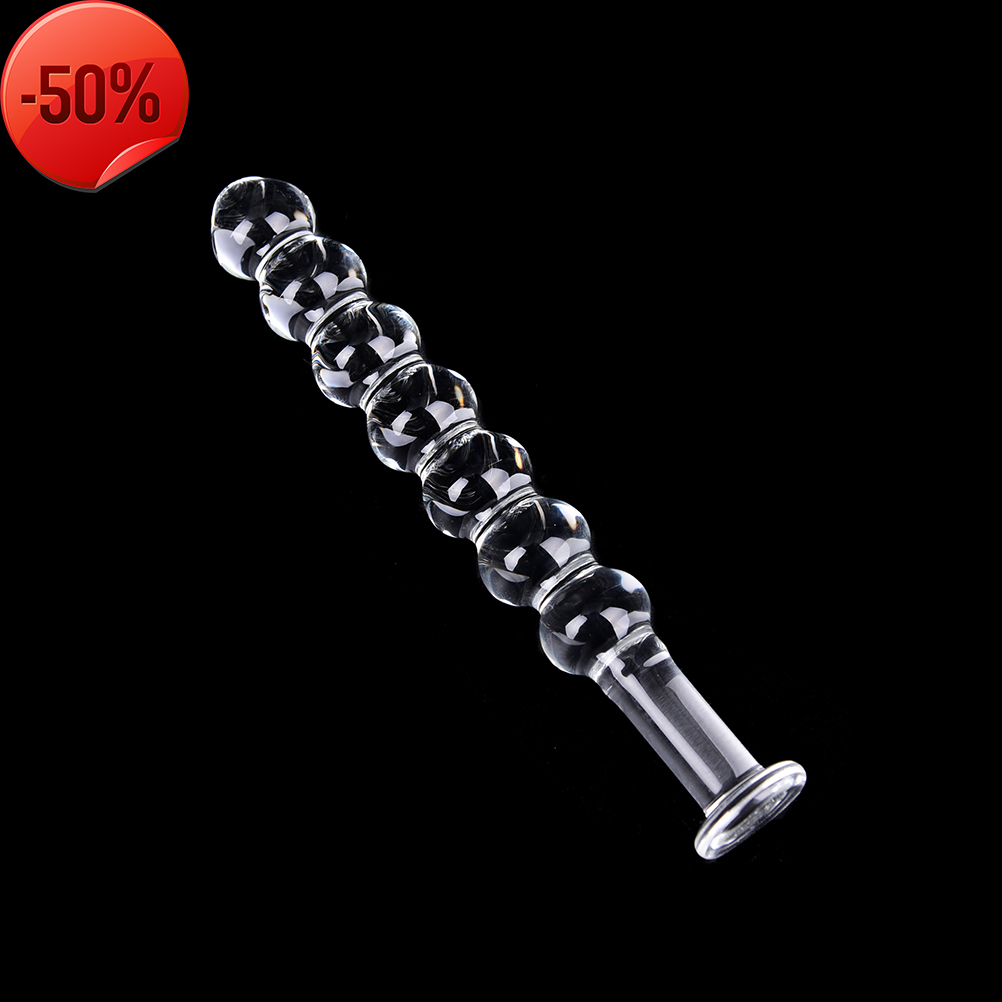 50% discount Dildo Artificial Glass Penis Dick Vibrator Crystal Anal Bead Butt Plug Prostate Massage Masturbate Sex Toy for Adult Women Sex shop-image-767900235