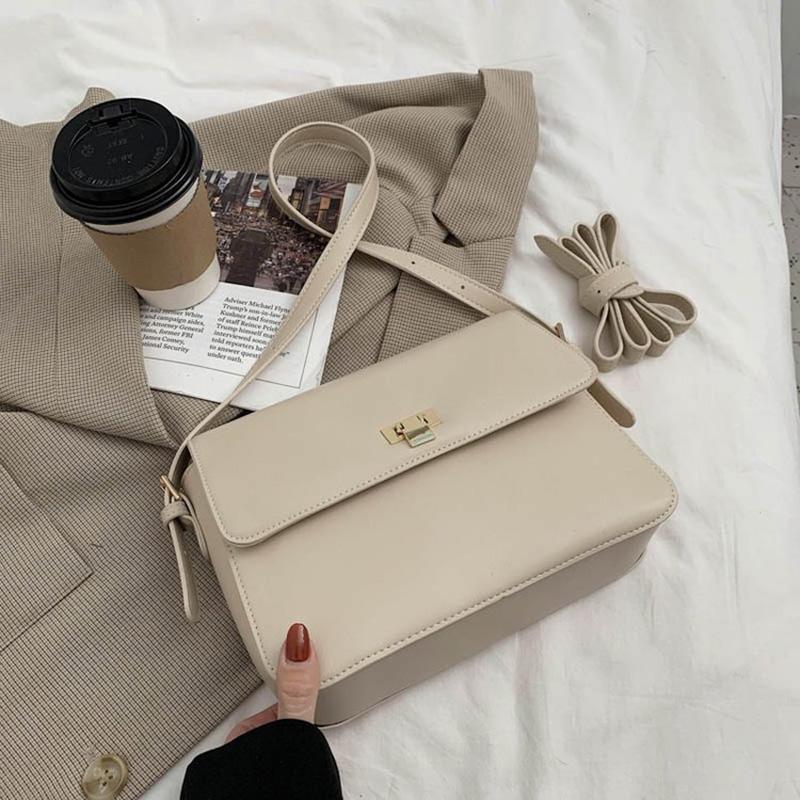 

Evening Bags ATLI Ladies Solid Color Handbag Fashion Quality PU Leather Women Shoulder For Messenger Bag Travel, Yellowish brown