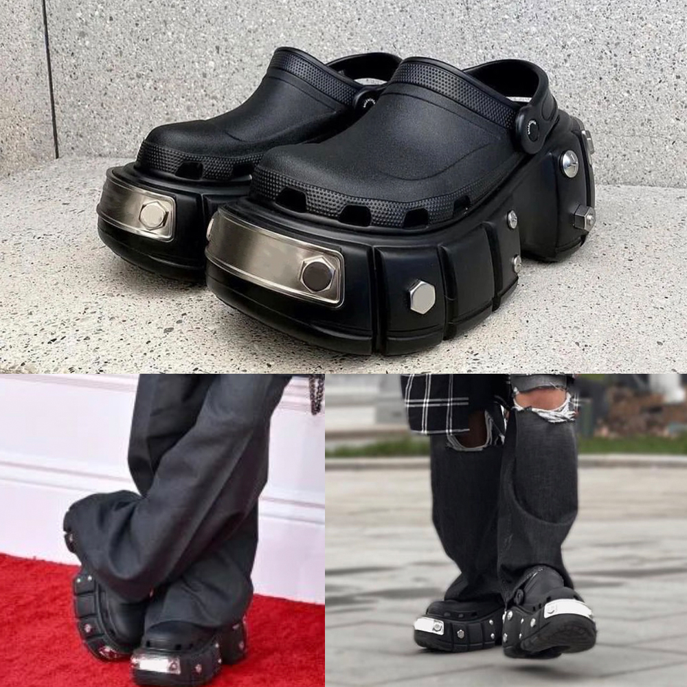 

2022 Triple S Flip Flops HardCroc Slippers Beach Pool Slides Sandals Women Men Fashion Sports Style Rubber Rivet Slide Casual Foam Shoes Water Walker Trainer 35-46, Other