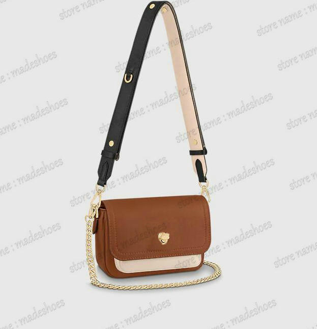 

Lockme Tender Chataigne Brown Chain Flap Shoulder Bag M59491 Women Designer Vintage Handle Bag Luxurys Wallet Turn Lock Classic CrossBody