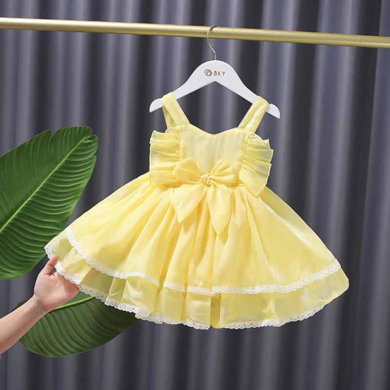 

Girl's Dresses Miayii Summer Baby Clothing Sleeveless Sweet Cute Sling Dress Girl Lolita Princess A190Girl's, Yellow
