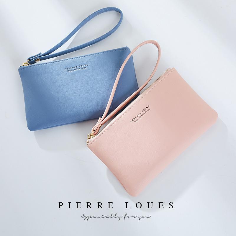 

Wallets Wallet Women Purses Pu Leather Designer Luxury Long Clutch Female Wristlet Bag Ladies Vintage Carteira Feminina, Black