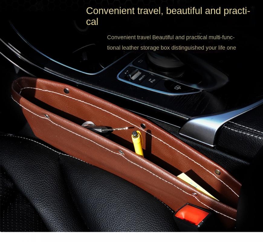 

Car Organizer Accessories Slit Seat Crevice Gaps Storage Boxes Pu Central Armrest Waterproof Container Coin Tidy Pocket Case