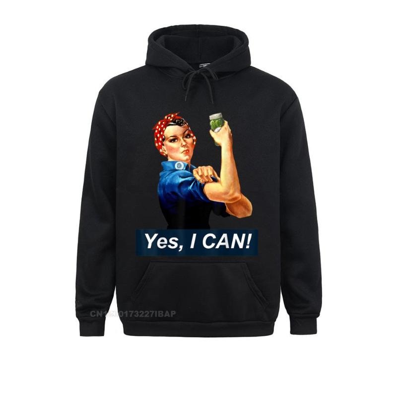 

Men' Hoodies & Sweatshirts Yes I Can Rosie The Riveter Canning And Preserving Hoodie Man Oversized Personalized England Clothes, Black