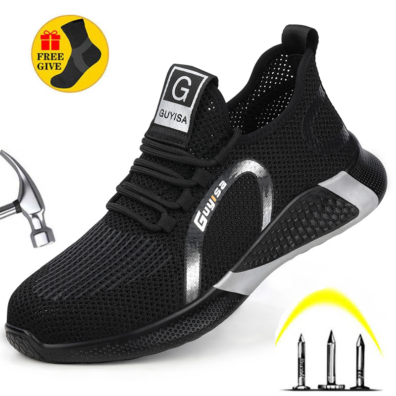 

New Brand Anti-Smash And Anti-Puncture Work Boots Lightweight Fashionable Safety Shoes, No.1