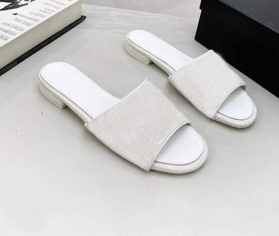 

New flat slippers summer vacation home fashion real leather shoes, Chocolate
