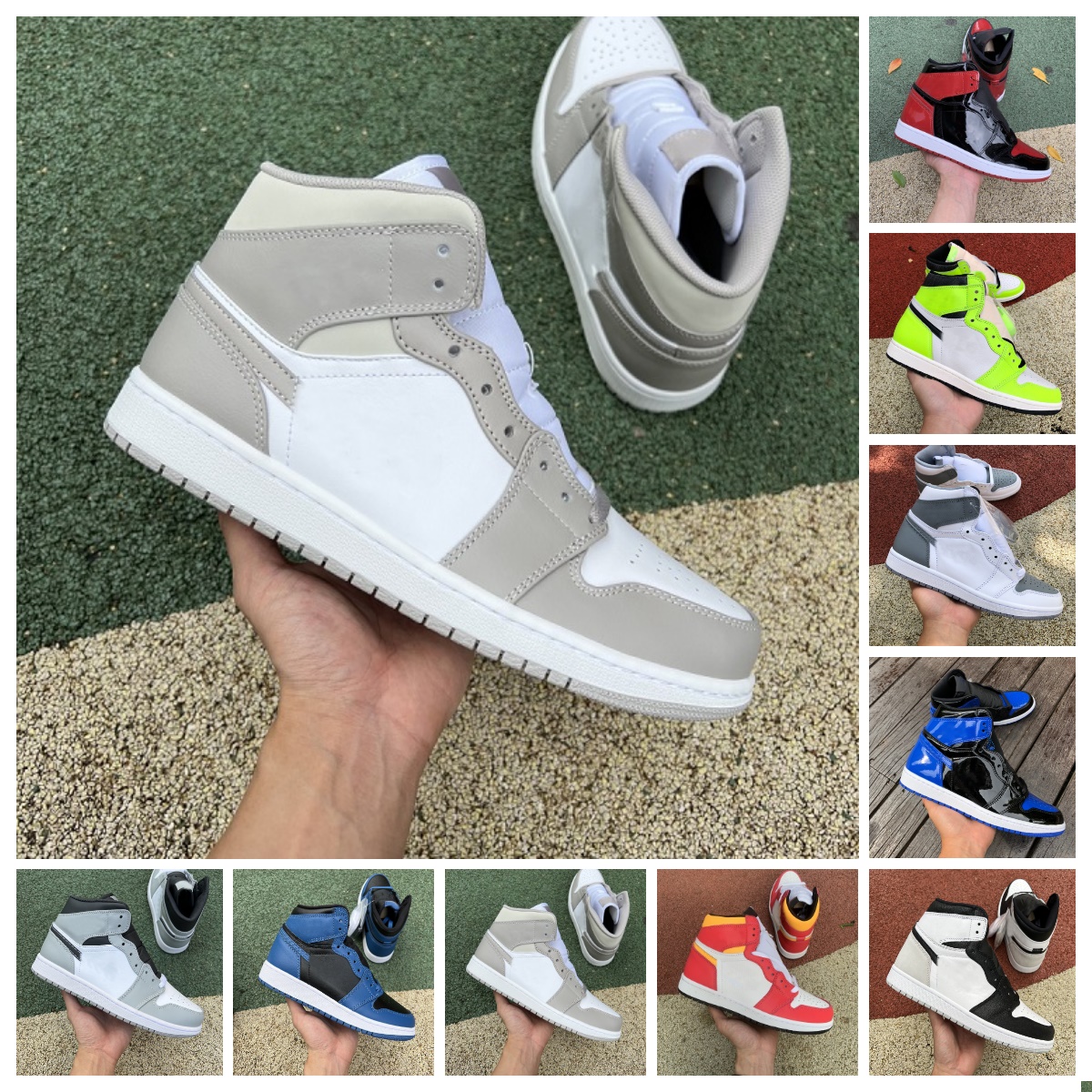 

Basketball Shoes 1 1s Mid Linen Men Women Patent Bred Bleached Coral Light Smoke Grey University Blue Curry Tan Gum Dark Mocha Twist Designer outdoor Trainer Sneakers, Bubble package bag