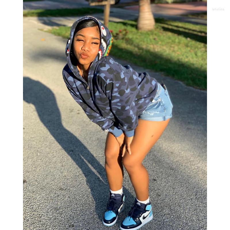 

Women' Jackets Couple Streetwear Hoodie Women Trend Jacket 2022 Oversize Sweatshirt Y2k Fashion Camouflage Print Retro Sweater Thin Zipper, 09