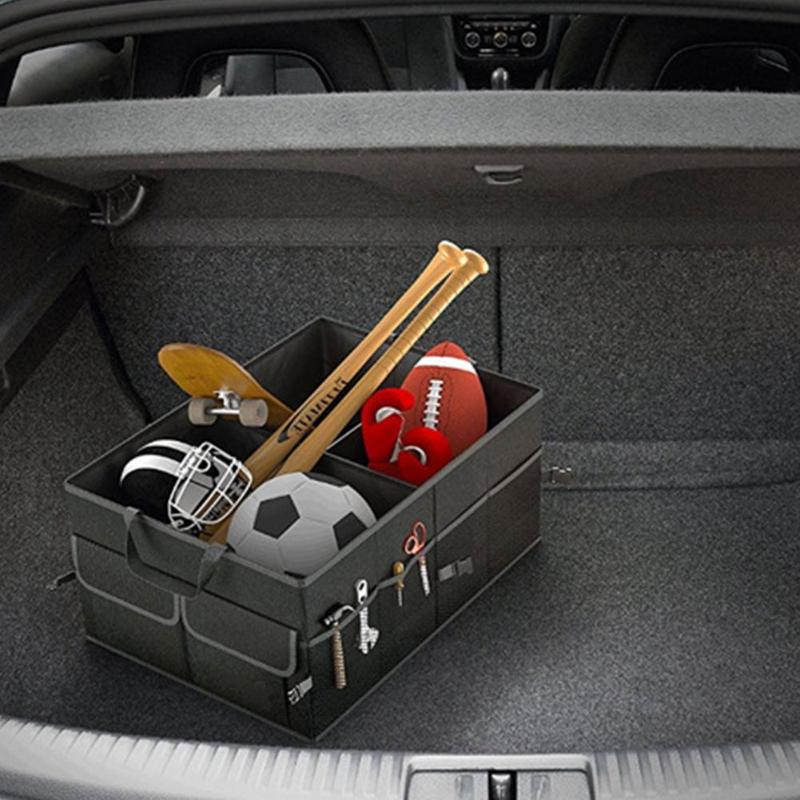 

Car Organizer Foldable Trunk Storage Bag 600D Oxford Cloth Big Capacity Black Durable Cargo Box For Cars Home Travel