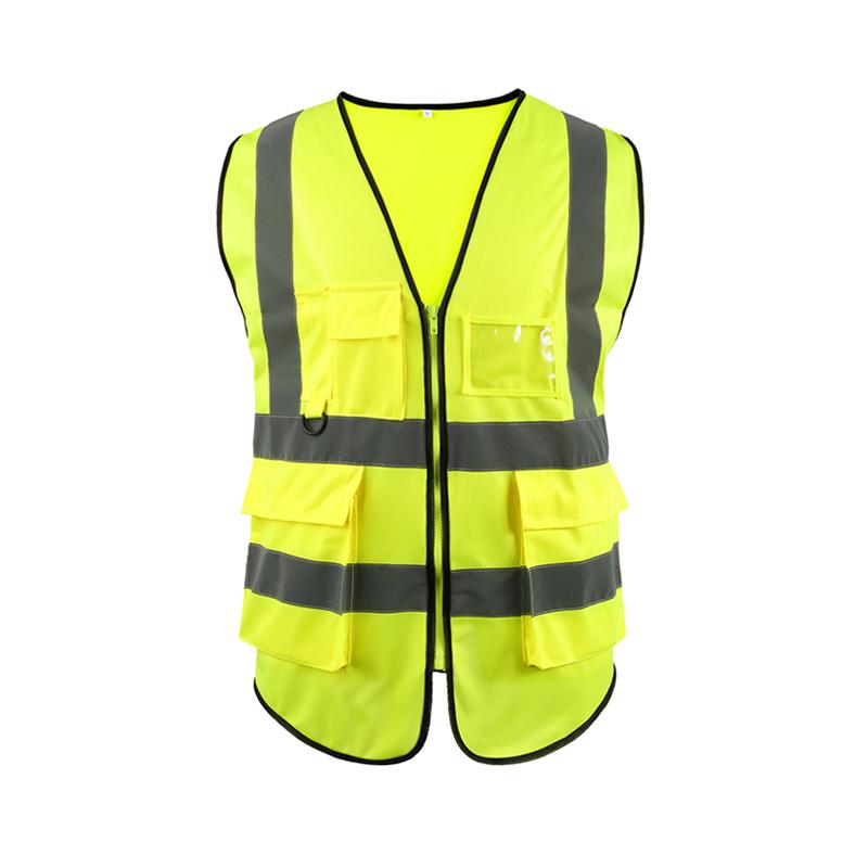 

Motorcycle Apparel High Visibility Reflctibve Vest For Road Safety Moctor Bike Accessries Zipper Pokcet Jacket