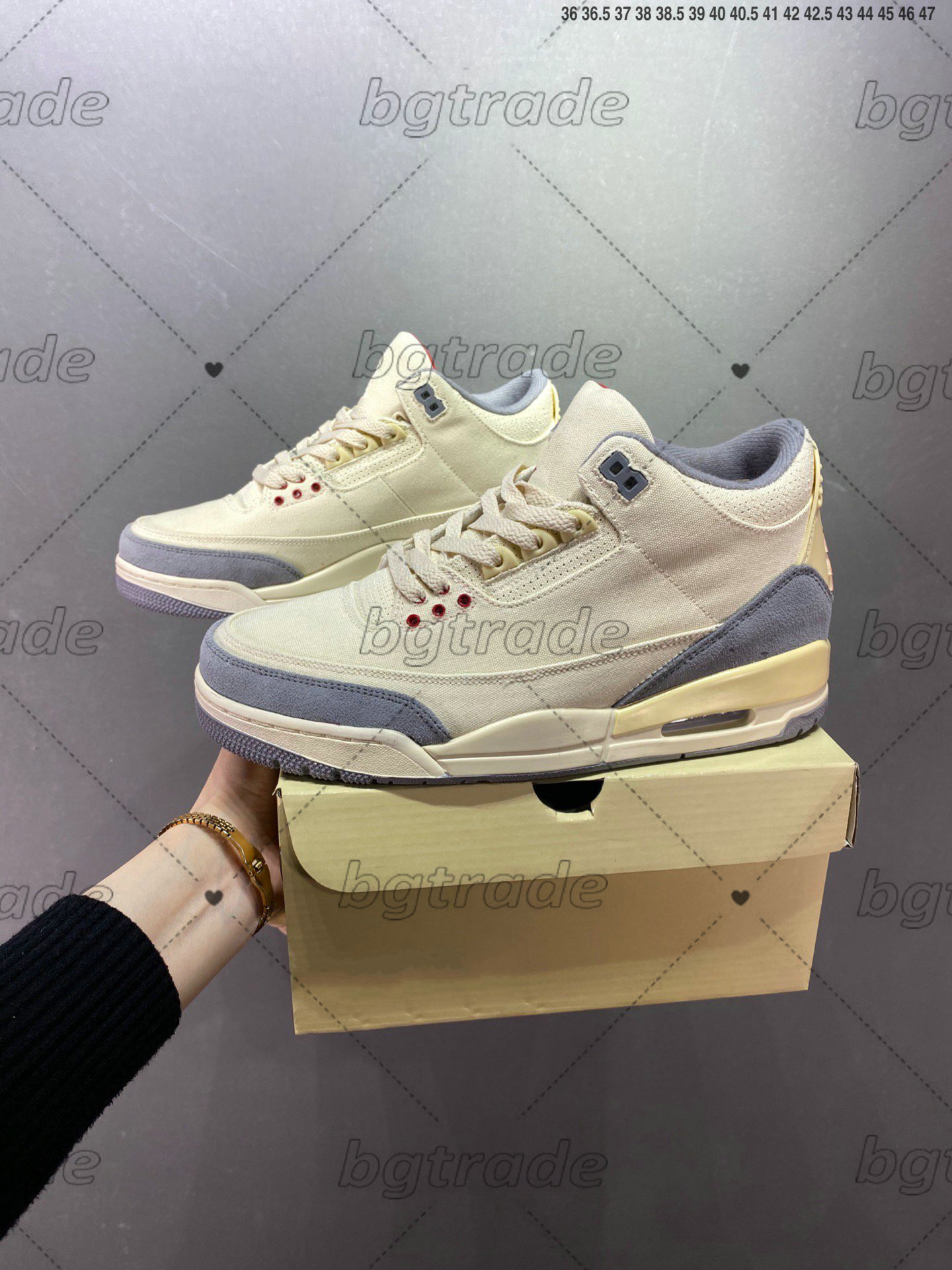 

New Mens Designer Shoe Jumpman 3 3s Se Muslin Basketball Shoes Canvas Muslin Cement Grey Sports Sneakers Outdoor Trainers