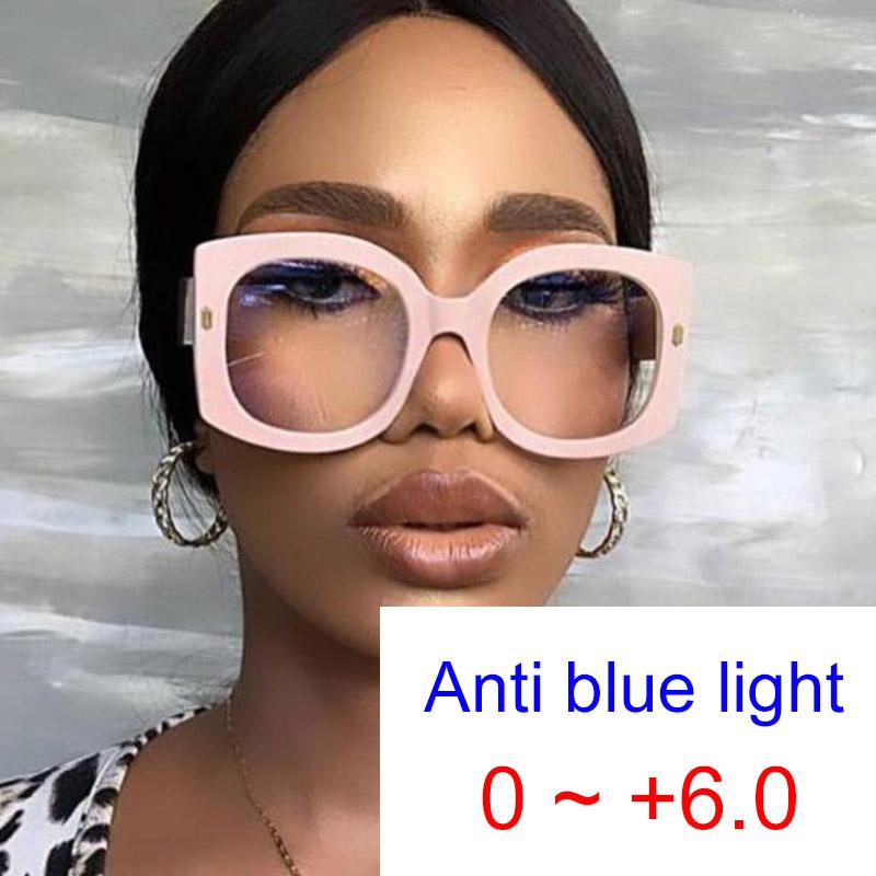 

Sunglasses Vintage Oversized Round Reading Glasses Women Anti Blue Light Nude Pink Female Eyeglasses Frame UV400 Presbyopia 1.0 2.5 6.0Sungl