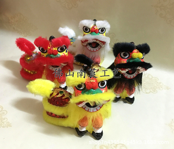 

Mascot doll costume Foshan Lion Dance Decoration Set Up Lion Dance Lion Head Home Desktop Shopping Mall Shop New Year and Spring Festival, Black