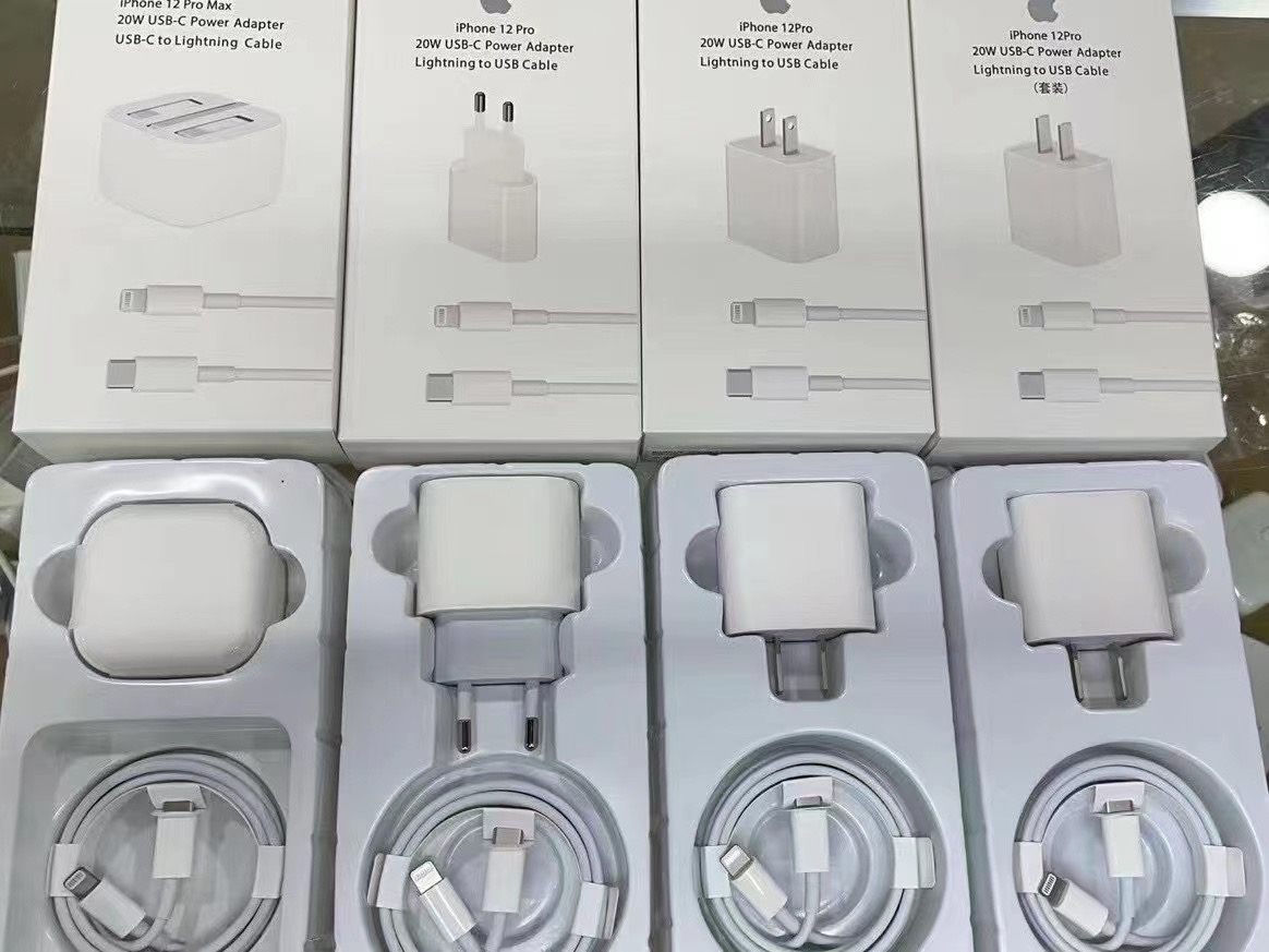 

2 in 1 Set Original 20W PD Type C USB Charger Kit Cable Fast Charging EU US Plug Adapter Power Delivery Quick Chargers For iPhone 13 12 11 Pro Max With Retail Box