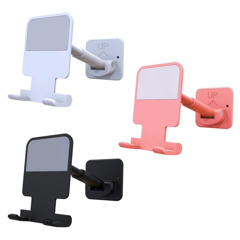

Hooks & Rails Wall Mount Cell Phone Holder Foldable Adjustable Cellphone Stand For Home Bedroom Bathroom Kitchen Storage Rack