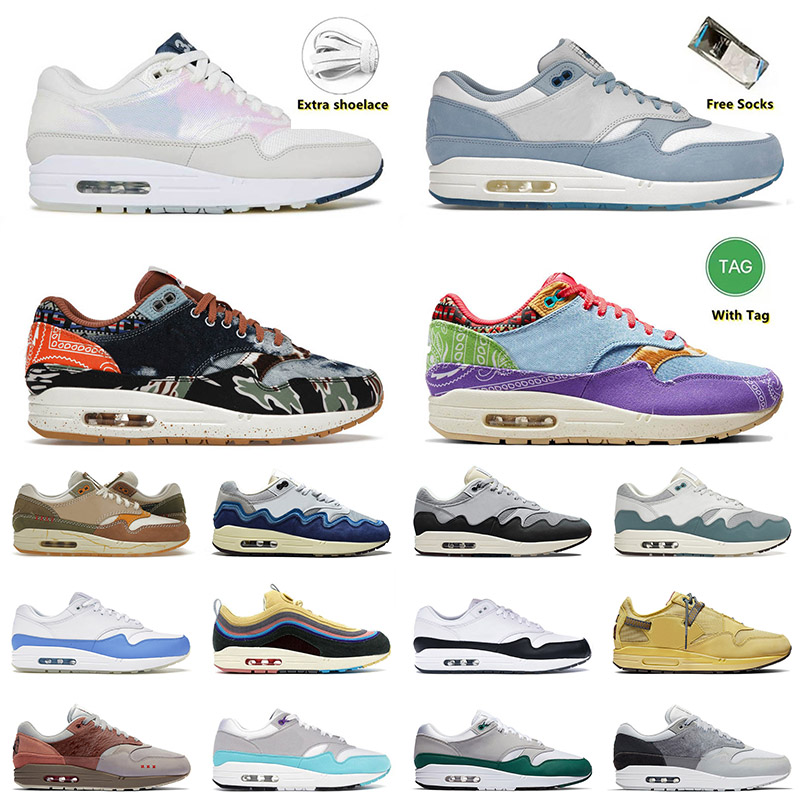 

Top Quality 2022 Cushion Max 1 87 Running Shoes for Men Women La Ville Lumiere Concepts X Heavy Monarch Patta Black Grey Trainers Sneakers 36-47, A33 36-45