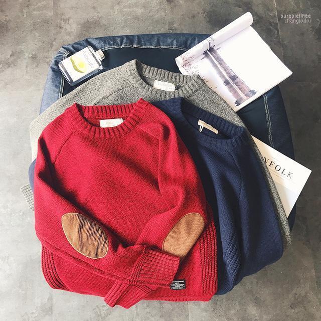 

Men's Sweaters 2022 Casual Pullover Hombre Fashion Sweater For Men Youth V-Neck Autumn And Winter Personality All-match Harajuku Top 5XL, Red