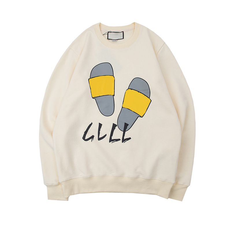 

22SS Italy New Classic Slippers Printed Sweatshirt Early Autumn Limited Man Women Crewneck Pullover Fashion Casual Street High End Designer Sweater TJAMWY064, Beige