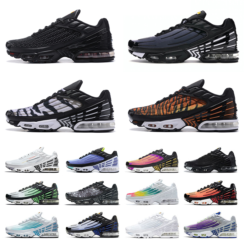 

TN Plus 3 III Tuned 2 Men Women Running Shoes Designer Sports Sneakers Big Size Us 12 Radiant Red Obsidian All White Black Laser Blue Tiger Hyper Royal Trainers Eur 36-46, 39-45 leather (2)