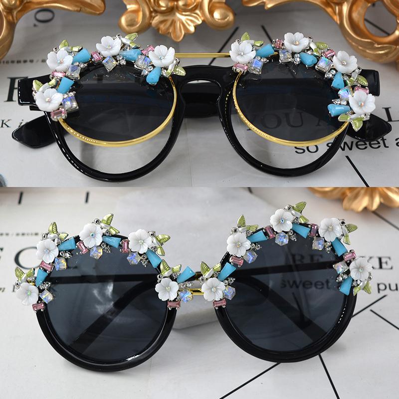 

Sunglasses Flip Up Steampunk Carving With Flowers Women Round Fashion Sun Glasses Brand Designer Eyewear Oculos SunglassesSunglasses