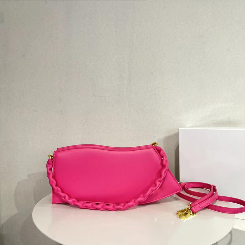 

Designer new fashion ladies wavy underarm bag shoulder messenger bag high purity color wallet all-match size 33-14.5-6CM, Vip shopping
