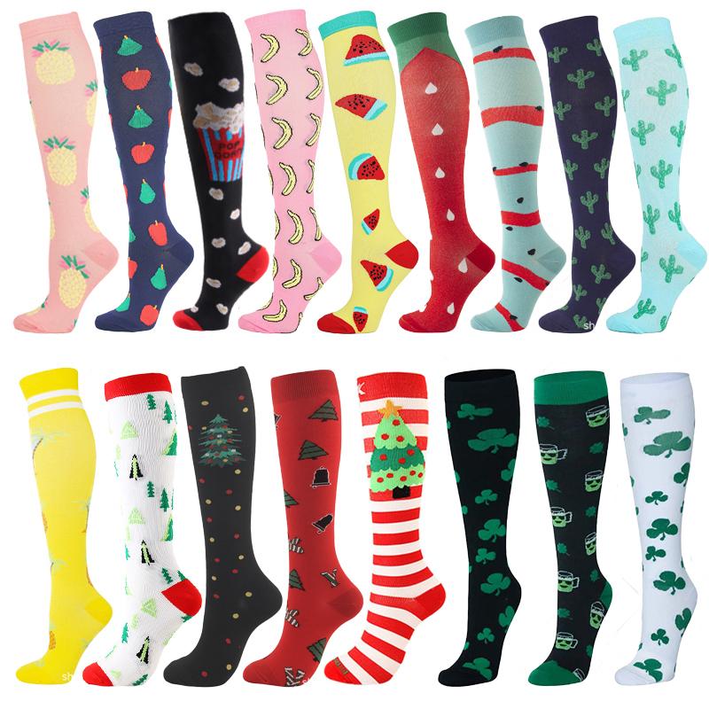 

Men's Socks HYSAIXIASport Men Women Compression Fruits Series Plant Banana Pineapple Cactus Pressure Compress Stockings NylonMen's, Tree1