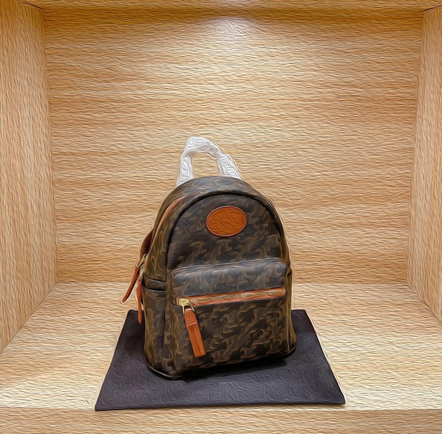 

2021 20s Crazy Sales Fashion Luxury backpack Bag Handbags Matte multicolor triumphal triomphe vintage pattern Super Quality De''CELIN''s nUt, Deep brown