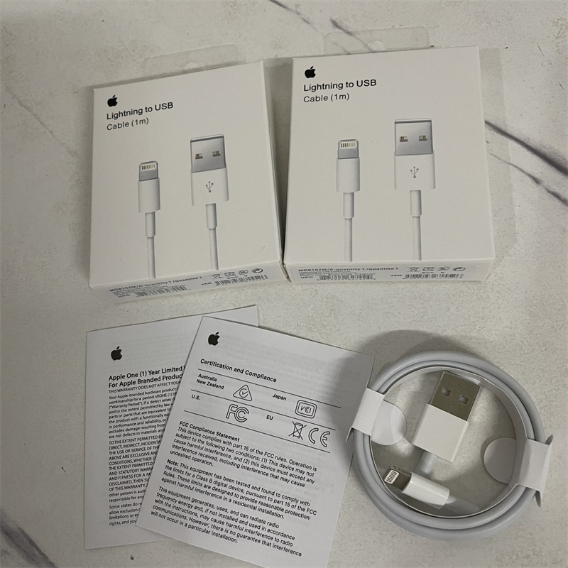 

200pcs /lot 1m 3ft 2m 6ft Lightning To USB cables Original OEM quality Data Sync Charge phone Cable With retail package For iphone cable