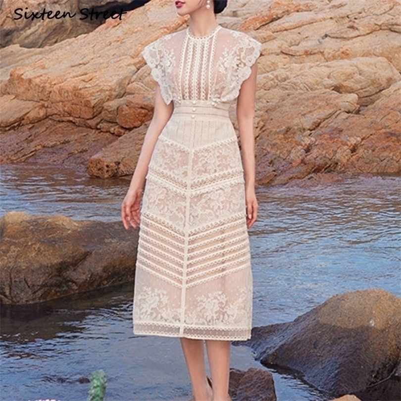 

Vintage Lace Dress for Woman Striped O-neck Short-sleeve Elegant Bodycon es High Waist Party Fall 220509, Maroon