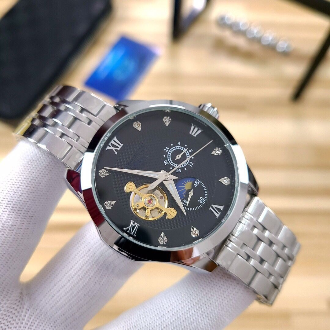 

Fashion Brand Watch Men Women Business Stainless Steel Mechanical Watch Steel Band