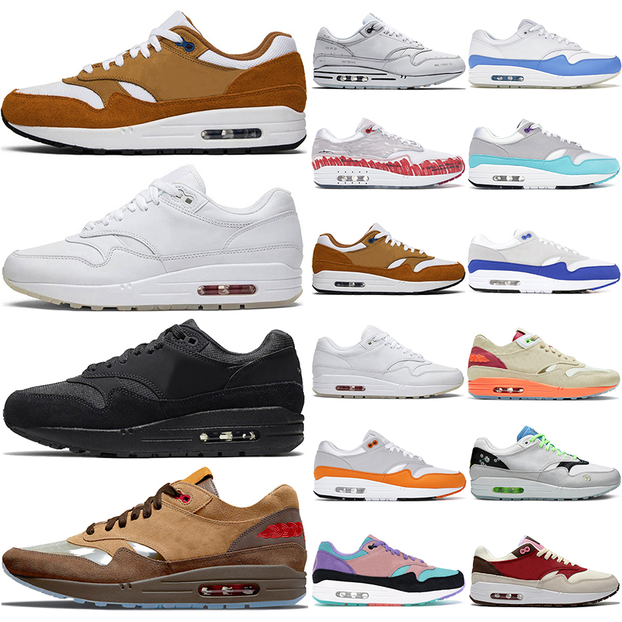 

2022 Max 1 Patta Waves 87 Mens Running Shoes for Men Low Triple black Anniversary red royal orange obsidian aqua Jewel university Sneakers Althletic Zapatos shoe, # 6