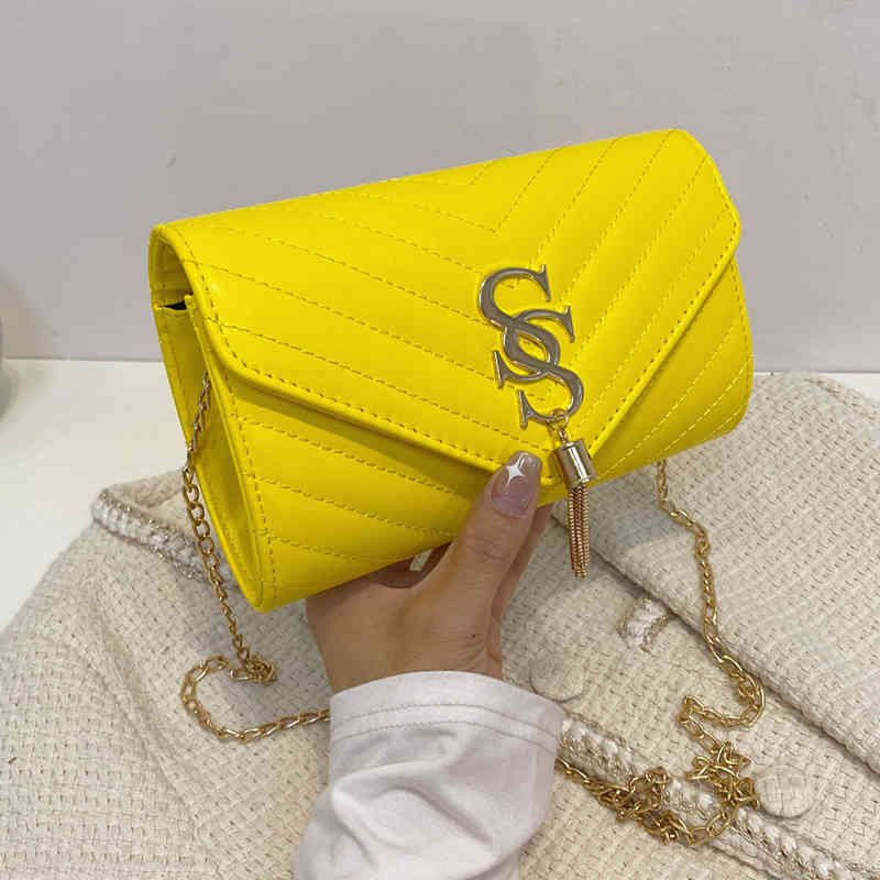 Women Blue Yellow White Small Messenger Bags Soft Leather Chain Shoulder Crossbody Bag Lady High Quality Handbag
