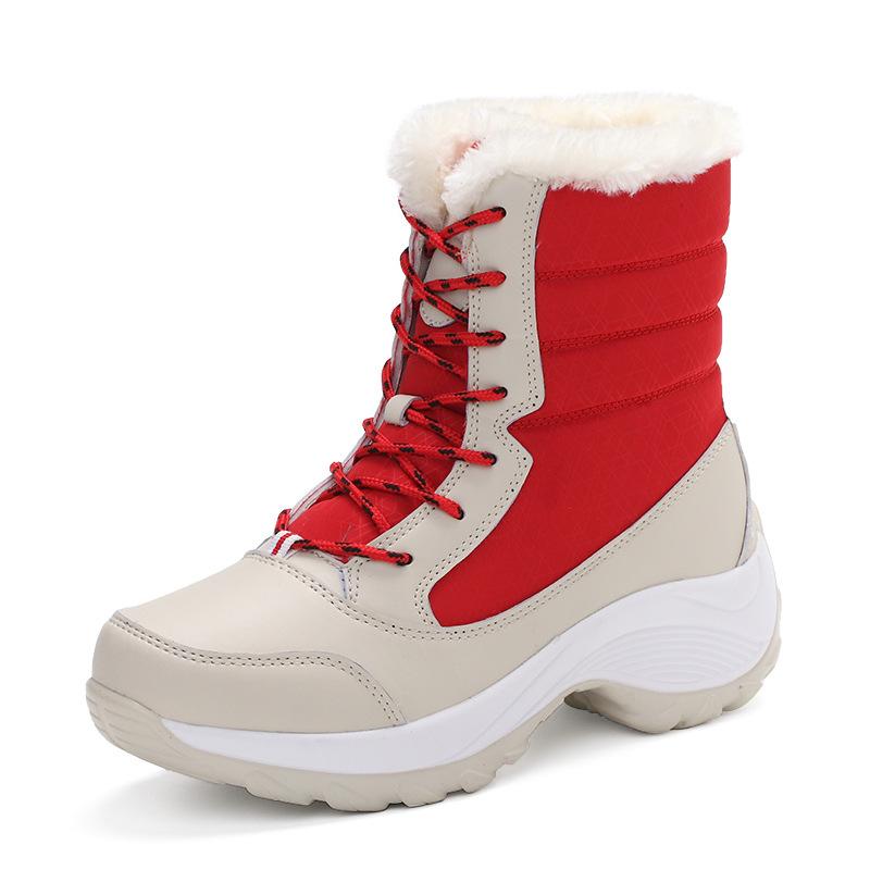 

Boots Women Snow Platform Keep Warm Waterproof Winter Shoes Ankle Hightop Botas Mujer, Black