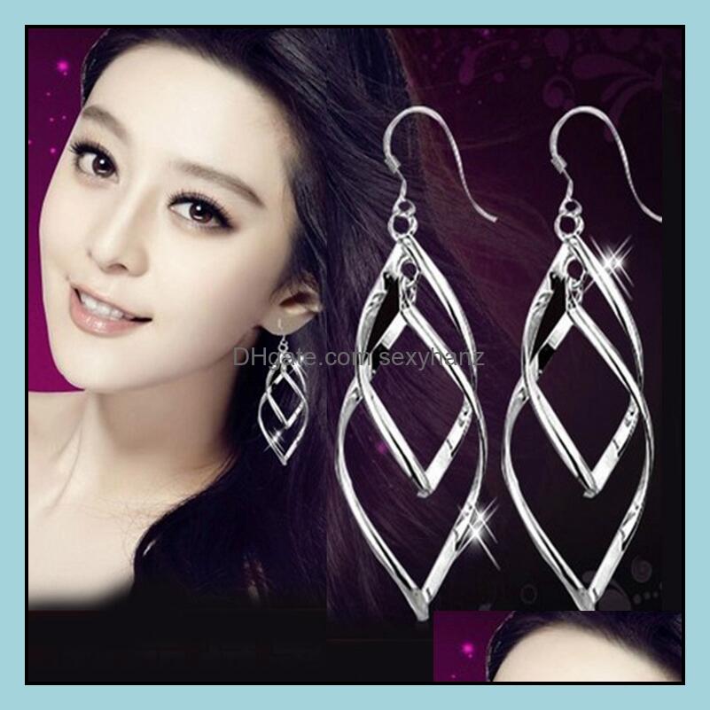 

Dangle Chandelier Earrings Jewelry Top Grade Sier Drop For Women Girl Wedding Party Fashion Wholesale - 0048Wh Delivery 2021 Gh4Kg