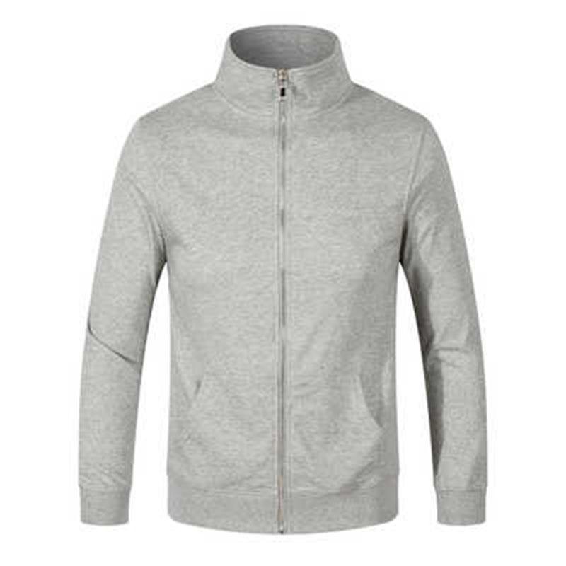 

Men's Jackets Style 300g Pure Cotton Wool Coil Casual Fashion Zipper Stand Collar Sweater Men's Trend Autumn Coat CF015Men's, Black